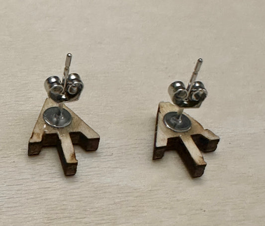 Wooden Engraved Earrings - AT Appalachian Trail