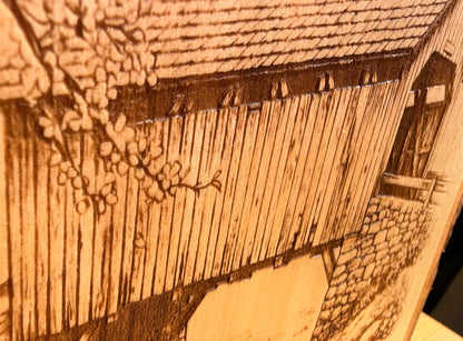 Plaque Live Edge Rectangular - Covered Bridge